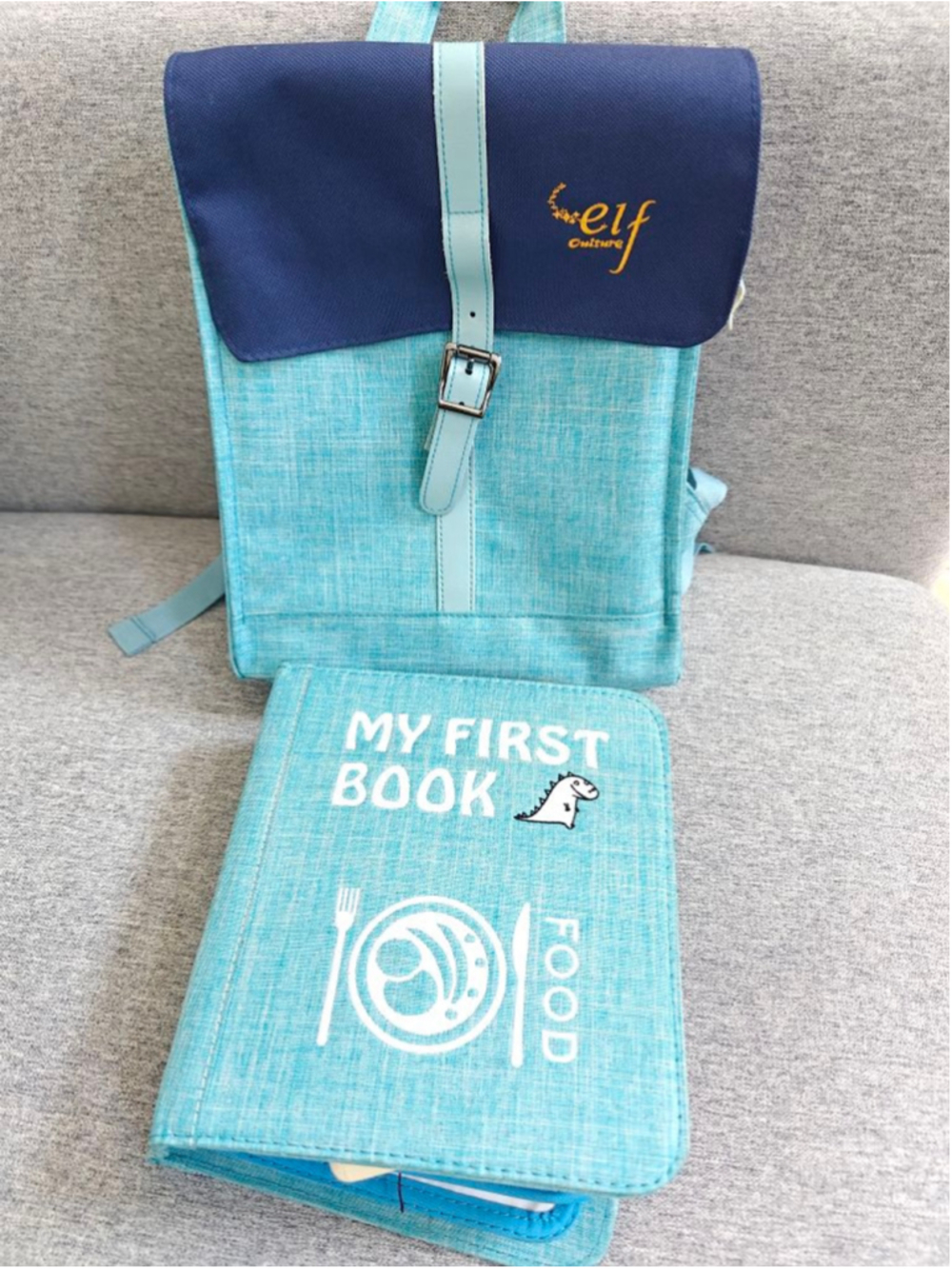 Baby My First Book Elf Culture Learning Toy Quiet Book One Size Blue Green